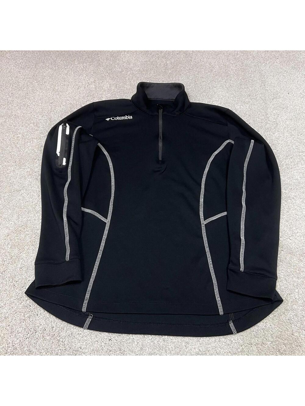 Columbia Activewear Jacket Women’s Black Long Sleeve 1/2 Zip Size Medium